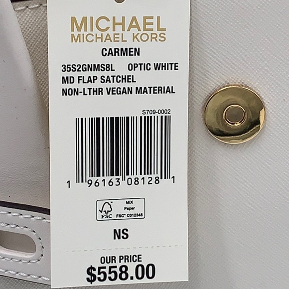 MICHAEL KORS
Carmen Medium Flap Belted Satchel OPTIC WHITE COLOR - Picture 16 of 16